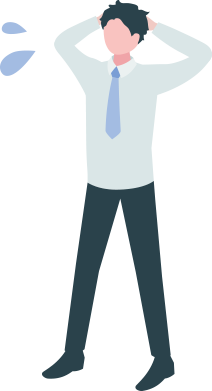 困っている人